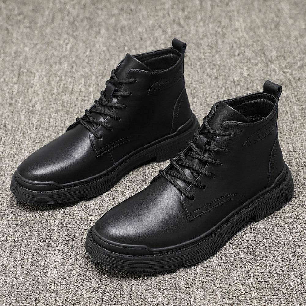 Men's Breathable High-Top Leather Martin Boots