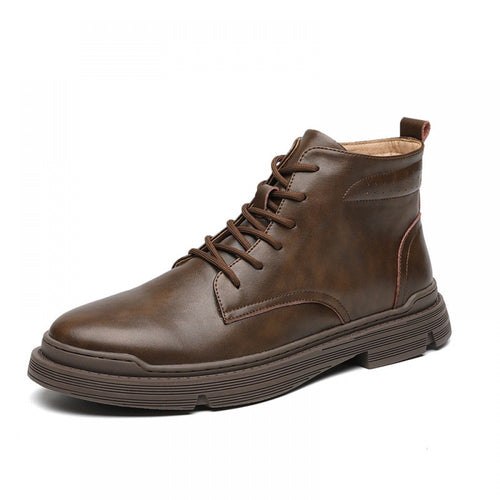 Men's Breathable High-Top Leather Martin Boots