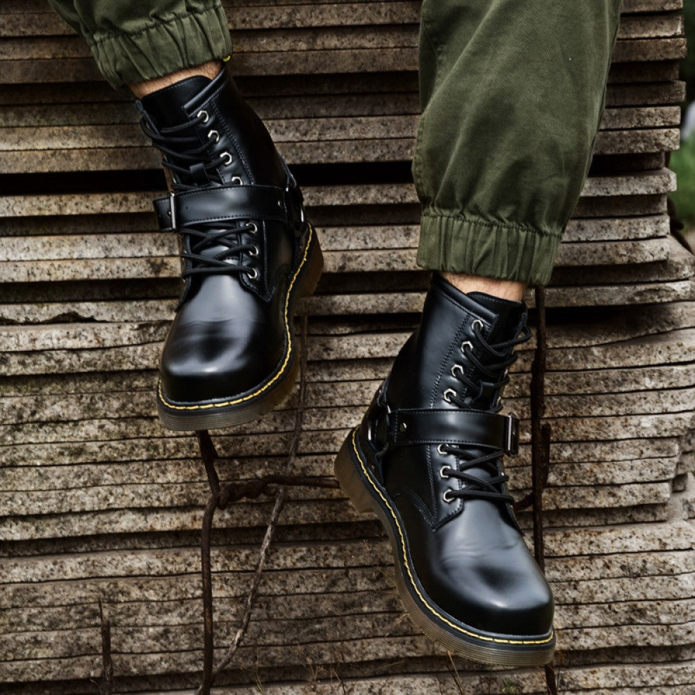 Men's Trendy Snow Military Martin Big Head Leather Boots