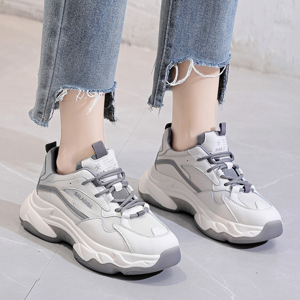 Women Thick Bottom Increased Breathable Sports Casual Shoes